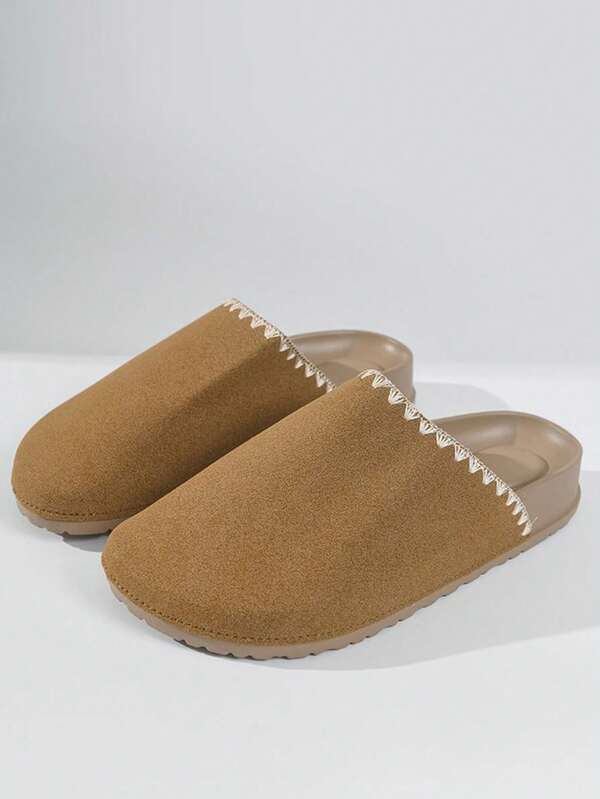 1 par de sandalias de plataforma con suela gruesa, de unicolor, diseño 2025, cómodas y transpirables, de talla grande, para adolescentes