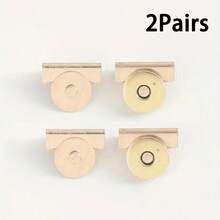 5pcs Magnetic Metal Snap Buttons In 4 Colors - Seamless Closure For Handbags And Clothing DIY Crafts