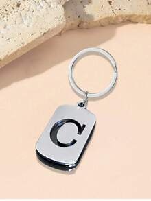 1pc Letter A-Z Hollowed-Out Keychain,Shiny Alloy Charm, Key Chain,Ring Bag,Backpack Charm,Car Hanging,Simple, Wallet And Handbag Accessories,Individual And Versatile Backpack, Car And Military Badge Pendant,For Women Men,Friends, Family And Girlfriends, Christmas Gifts, New Year's Gifts - Multicolor - View 8