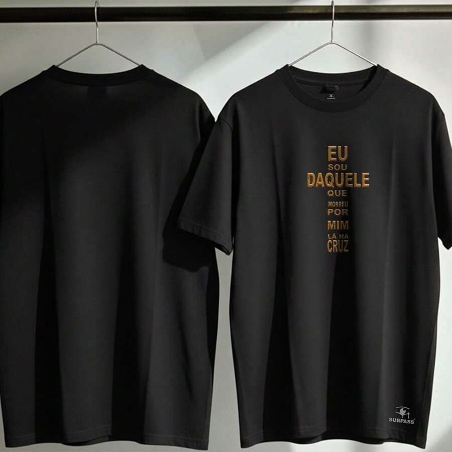 SURPASS Men's Plus Size T-Shirt, 100% Premium Combed Cotton, Men's Religious Clothing. - màu đen - Xem 1