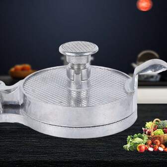 Manuell aluminiumlegeringspattymaker, hemburgarpress, kycklingburgare och biffgrillmaskin