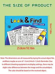 1pc Find The Hidden Picture Storybook, Pencil Drawing, Interactive Search & Painting Activity Book, Fun Hide-And-Seek Themed Pages (Randomly Distributed), Easy To Use, Cultivate Drawing And Hands-On Ability, Enhance Focus And Imagination, Suitable As Christmas, Birthday, Party, New Year, Halloween Children's Gift, Back To School Gift