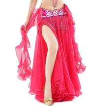 雪纺西班牙肚皮舞裙，闪亮亮片流苏舞裙（不含腰带），女士表演服装