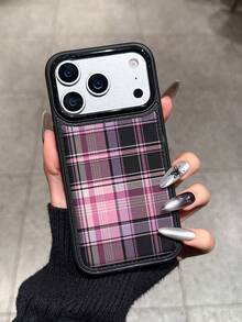 1个全新加厚防刮皮革纹理手机保护壳，兼容 15 Pro Max、14 Plus、13 Pro Max、12、11、7G、7P、IX、XR、XS Max、17 Pro、Air - 黑色 - 查看 2