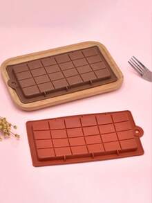 1pc 24-Cavity Square Silicone Mold, Square Chocolate Making Mold - Non-Stick Reusable Square Chocolate Mold, Dishwasher , Suitable For DIY Baking Candy, Protein Jelly And Energy Bars - Multicolor - View 4