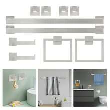 Portasciugamani da bagno - Argento - Visualizzare 10