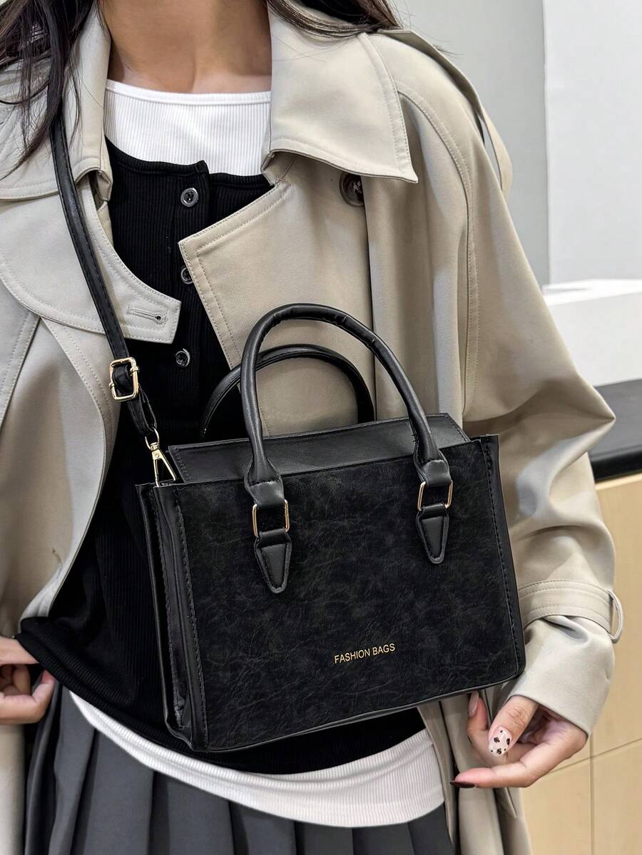 2025 Minimalist Chic Handbag, Women's Fashion Versatile Shoulder Bag, Exquisite Niche High-Quality - Black - View 1