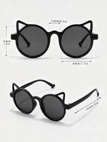 2 副装猫眼眼镜，带 AC 镜片，适合徒步旅行 - 防紫外线，复古风格聚碳酸酯镜框，适合青少年，装饰性时尚眼镜