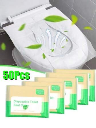 10-50PCS Large Universal Version Disposable Toilet Seat Cover Portable Essential Waterproof Toilet Seat Cushion For Travel