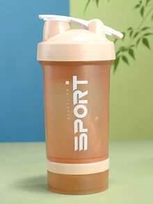 1pc 3-Layer Protein Shaker Bottle - Ideal For Mixing Protein Powder, Non-Slip Portable Design With Handle | Perfect For Outdoor Fitness - Multicolor - View 9