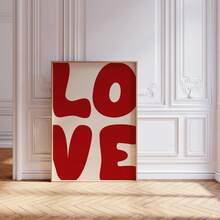 1 szt., płótno ścienne, oprawiona dekoracja ścienna, plakat z motywem miłosnym w stylu vintage, dekoracja ścienna z motywem miłosnym, plakat w stylu art déco z lat 70., wyrazisty druk typograficzny, dekoracja walentynkowa w kształcie serca, sztuka retro walentynkowa, plakat walentynkowy, prezent walentynkowy, sztuka miłosna, dekoracja walentynkowa, wystrój ślubny - Wielokolorowe - Zobacz 7