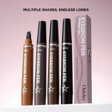 Clubday 4-In-1 Microblading Pen, 4 Colors Eyebrow Pencil With 4-Prong Tip For Natural Hair Strokes, Waterproof & Long-Lasting - 彩色 - 查看 5
