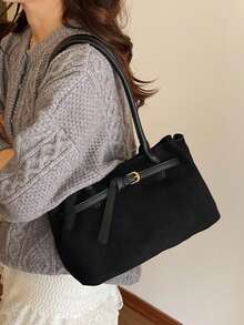 Túi Tote Da Lộn Sang Trọng, Túi Xách Nữ Thời Trang và Sang Trọng, Rộng Rãi Và Bền Bỉ, Đa Năng Cho Công Việc, Du Lịch, Kinh Doanh, Sức Chứa Lớn Cho Mỹ Phẩm - Nhiều màu - Xem 6