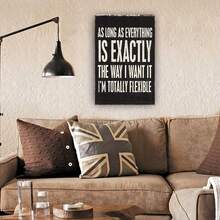 1pc, Funny Phrase Sarcastic Humor Signs, As Long As Everything Is Exactly The Way I Want It, I'm Totally Flexible Sign, 8x12inch, Hanging Plaque Kitchen Sign Cafe Bar Pub Decor - 彩色 - 查看 2