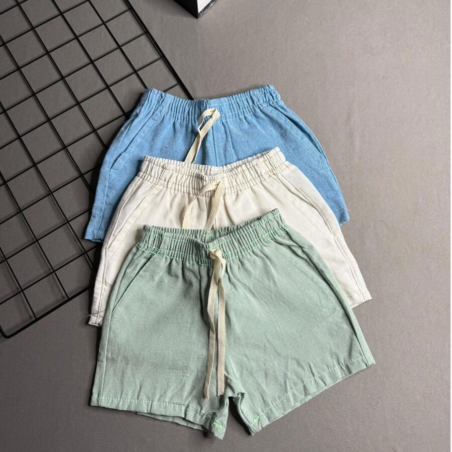 Kit Of 3 Linen Shorts For Boys (Mauricinho Style) - Children's And Teen Style - 彩色 - 查看 1