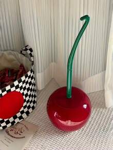 1pc Cherry-Shaped Toilet Brush With Holder Set, Space-Saving Bathroom Cleaning Tool, Creative Toilet Brush, Long Handle Soft Bristle Toilet Brush For Bathroom Cleaning Bathroom Accessories Bathroom Tools - Multicolor - View 5