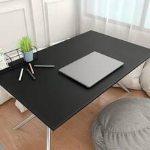 1卷纯色自粘乙烯基壁纸，可移除可剥离，接触纸，适用于现代橱柜、客厅、厨房、卧室装饰、家具翻新、秋季装饰 - 黑色 - 查看 6