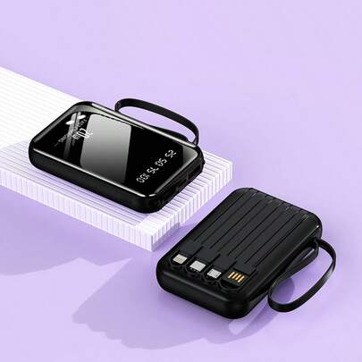 10000 MAh, 20W Fast Charging, Portable Large-Capacity Power Supply, Outdoor Mobile Emergency Power Equipment, Equipped With Apple/Type-C/USB Data Cable Charging, Intelligent Digital Display And Flashlight, Stable Lithium Battery Pack. It Is The Top Choice As A Gift For Friends. Suitable For Winter Holiday Outdoor Travel/Camping And Emergency Backup Mobile Power Supply Gifts For Family, Friends, Birthday Holiday Outdoor Camping Gifts Birthday Power Bank Portable Charger Power Display