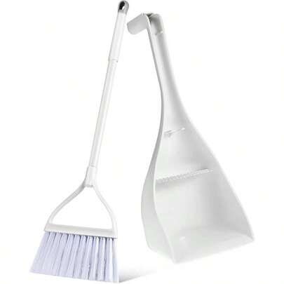 Broom And Dustpan Compact Desktop Cleaning Broom Small Dustpan Car Interior Hair Removal Desk Accessories