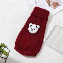 1pc Pet Knitted Sweater With Bear Pattern, Suitable For Small To Medium Dogs And Cats, With Leash Hole, Autumn/Winter - Multicolor - View 28
