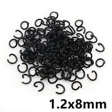 100 chiếc 6/8/10mm Vòng kim loại hở nhiều màu sắc dùng làm dây chuyền, vòng chia, phụ kiện làm đồ trang sức tự làm, vật tư phát hiện - Vòng mở - Xem 25