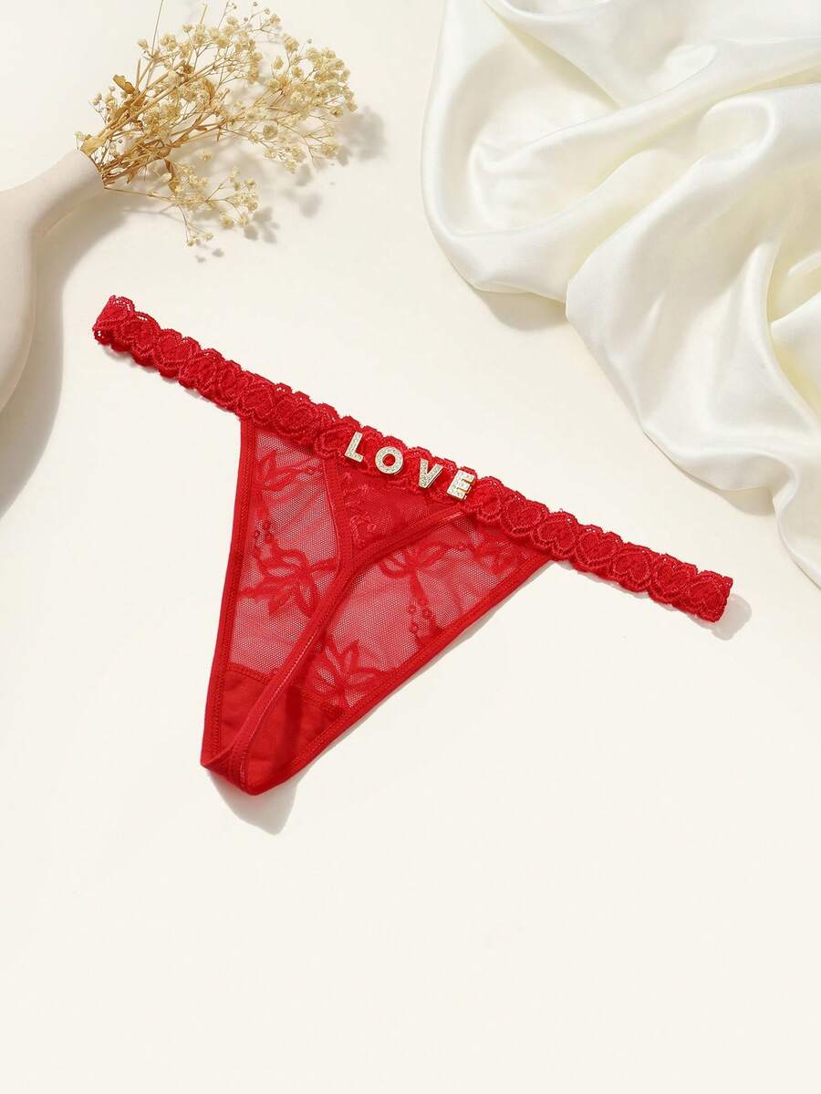 Custom Name Thong Sexy Panties With Crystal Letter Lingerie Custom Underwear Personalized Rhinestone Panties Bridal Gift Women's Intimates