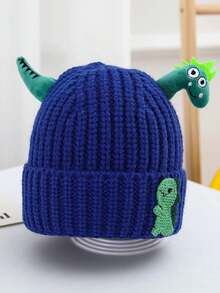 1顶婴儿可爱恐龙造型针织帽，秋冬季保暖 - 恐龍針織帽 - 查看 11
