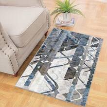 Geometric Pattern Area Rug, Lightweight And Easy To Wash And Care For Summer And Autumn Floor Mat, Suitable For Living Room, Bedroom, Office, Corridor, Balcony, Room Decoration - Multicolor - View 10