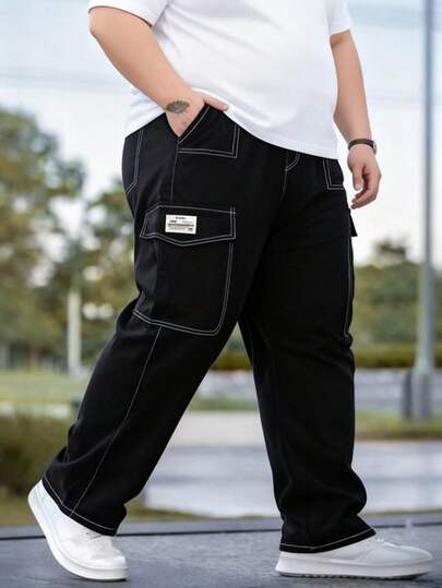 男士加大码春秋季多口袋工装裤，休闲通勤户外百搭长裤，秋季款