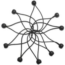 10个装弹力球帆布篷布旗杆绑带绳头弹性绳系带固定船杆露营帐篷配件，户外弹力球绳弹力绳便携式帐篷固定篷布遮阳篷重型篷布捆绑带 - 黑色 - 查看 12