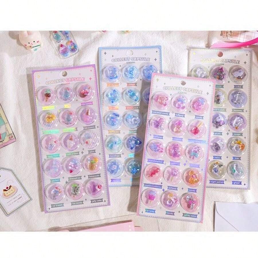 3D创意浮雕水晶贴纸，儿童手工工艺品教育奖励贴纸，适用于手机、相机和装饰品