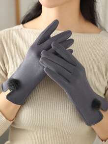 Mănuși de iarnă confortabile din piele întoarsă 1 buc pentru femei, piele întoarsă moale, mănuși calde, compatibile cu ecranul tactil, mănuși rezistente la vânt și pentru ciclism, articole versatile, cadouri excelente de iarnă pentru prietenele de sex feminin