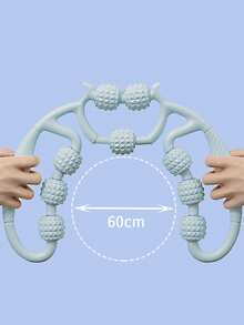 1pc Nine-Wheel Ring Leg Massager Rolling Clamp Leg To Ease Muscle Dredging Meridians Kneading And Relaxing Roller Shaft