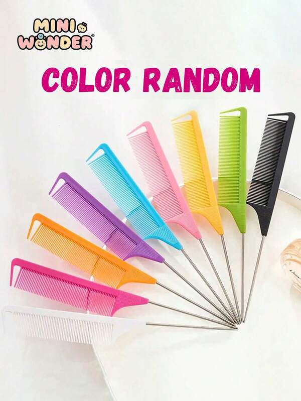 10 Stücke/8 Stücke/5 Stücke/3 Stücke/2 Stücke/1 Stück professioneller spitz zulaufender Kamm mit Fischgrätenkamm, Rattenschwanzkamm, Scheitel Kamm aus rostfreiem Stahl, antistatische Haarbürste: Multifunktions-Kamm für normales Haar zum Entwirren, Haarstyling in Bonbonfarben, ideal für Friseure, Salons und den Heimgebrauch