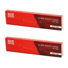 32 pezzi/confezione Cartine per sigarette a spirale non candeggiata che bruciano lentamente da 110 mm con scheda di carta, rosso