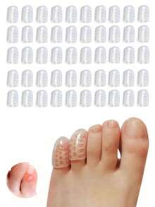 Gel Toe Caps,Silicone Anti-Friction Toe Protector, 2/5/10/20/30 Pcs Gel Toe Protectors Breathable Little Toe Covers For Men And Women, Toe Sleeves For Ingrown Toenails, Corns, Calluses,Gel Toe Protectors Breathable Little Toe Covers For Men And Women, Toe Sleeves For Ingrown Toenails,Nail Care Tools,Foot&Hand Care,Random - Multicolor - View 14