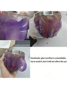 1个矿物水晶不规则马克杯，创意新颖高彩马克杯 - 咖啡杯、牛奶杯、鸡尾酒杯、果汁杯（含杯套） - 彩色 - 查看 8