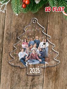 Customized Christmas Tree Photo - Personalized Acrylic Photo Decor - As Shown - View 8