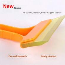 Car Snow Shovel – Stainless Steel Ice Scraper With Heavy-Duty TPU Blade, Winter Car Snow & Ice Removal Tool - Multicolor - View 4