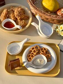 4件套创意天鹅造型调味碟，陶瓷小碗，可盛放番茄酱、沙拉酱、醋等，可爱鸭酱碟，适用于厨房、餐厅、餐桌摆设 - 彩色 - 查看 6