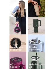 32oz Stainless Steel Insulated Water Bottle With Straw, Sports Water Bottle, Great For Traveling - Multicolor - View 7