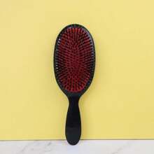 Generic Professional Hair Extension Brush Dual Bristle Design For Detangling And Care Black