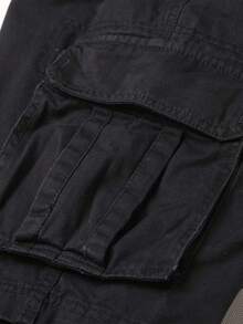 AKARMY Men's Cargo Pants, Camo Shorts Pants Casual Shorts 650g Pants / 1 Pcs Pants / 100% Cotton Design For Working Outdoors And Hiking Camo Summer Regular Fit Daily(No Belt) - 黑色 - 查看 4