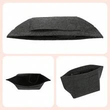 Handbag Organizer Insert, Multi-Pocket Felt Tote Bag Organizer, Zipper Pouch Organizer - Grey - View 3