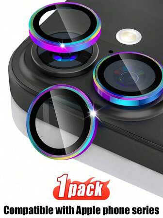 1 Set, CD Pattern Lens Protector Film Highly Favored By Girls (Multiple Color Options), High-Definition Photography, Restores True Device Color, High-Hardness Material, Anti-Collision And Drop, Anti-Fingerprint, Uses Premium Adhesive Material, Easy Installation, Suitable For IPhone 16/15/14/13/12/11 Full Series, High-Definition Transparent Full Protection Camera Lens Cover (Shipped According To Phone Model And Camera Quantity)