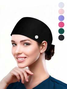 Einstellbare Arbeitsmütze mit Knopf-Pferdeschwanz, Schweißband für Arbeitshut, elastisches Bindekopfteil, 1 Stück