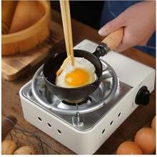 铸铁小油锅，带倾倒嘴，迷你黄油融化锅，可用于煎蛋、炒蔬菜和加热油 - 彩色 - 查看 8