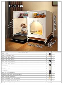 Detachable Indoor Dog House With Litter Box, Convenient Installation, Spacious For Rabbits, Cats, Small Pets - Multicolor - View 21