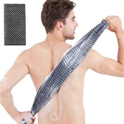 Exfoliating Body Scrubber Back Scrubber For Shower Bath Japanese Scrub Wash Cloth Exfoliating Washcloth Towel For Men Women Body Exfoliator Loofah Luffa Sponge Net Rag Back Washer