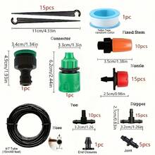 Automatic Drip Irrigation Kit 1 Pack - Water Saving Garden Watering System With Adjustable Sprinkler & Retractable Hose - Multicolor - View 12